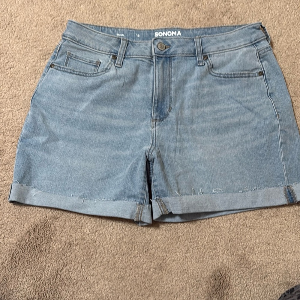 Women's Light Blue Denim Jean Shorts -SIZE 12